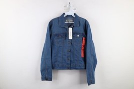 Deadstock Vintage Calvin Klein Womens Medium Spell Out Denim Jean Trucker Jacket - £50.69 GBP