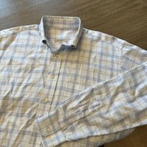 Vintage Burberry London Plaid Button Up Shirt Mens M Multicolored Made In Usa - £39.04 GBP