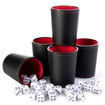 Bullseye Game Night, 25 Dice and 5 Dice Cups, Black/Red - $50.25