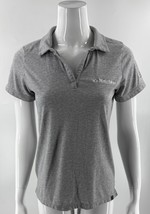 State Farm Logo Womens Fitted Polo Shirt Top Size Small Gray Short Sleev... - $10.89