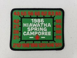 BSA Boy Scouts of America 1986 Hiawatha District Spring Camporee Patch B... - £8.79 GBP