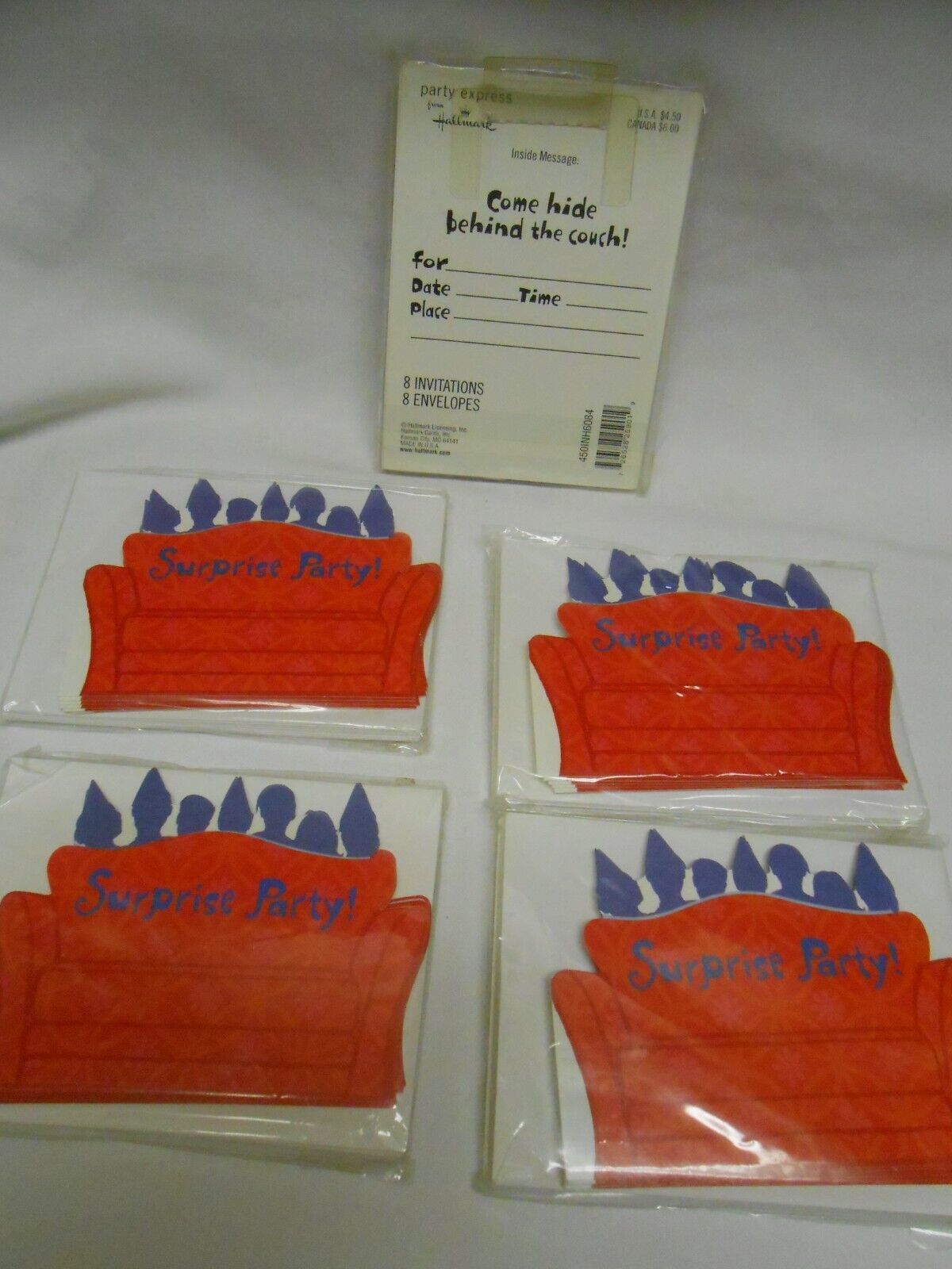 New Lot 5 Packs 8 sealed Hallmark Surprise Party Invitation Cards & envelopes 40 - $14.17