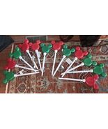 Vintage Set Of 12 Disney Blinking Mickey Red Green Pathway Light Gemmy B... - $1,195.90 MXN