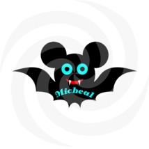 Mouse Halloween Micheal 100-Digital ClipArt-Names-Bat-Clipart-Gift Tag-T... - $93.95 MXN