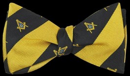 Freemason Masonic Fraternity Bow Tie Self Tie Monogram Bow Tie  - £15.48 GBP