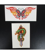 Vintage Vending Machine Temporary Tattoos Lot of 2  Butterfly Tramp Stam... - $13.51 CAD