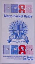 Vintage Metro Pocket Guide Map Washington D.C. Brochure - £7.04 GBP
