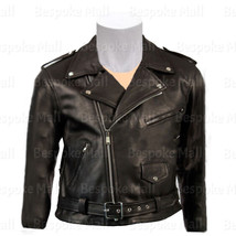 New Handmade Men&#39;s Classic Brando Motorcycle Motorbike Biker Leather Jacket-499 - £119.52 GBP+