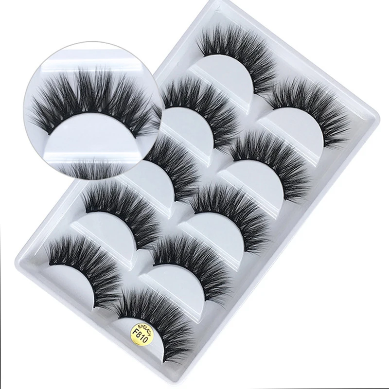  lashes false eyelashes handmade natural long full volume fluffy wispies makeup eyelash thumb200