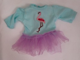 18&quot; Doll Light Teal &amp; Purple Flamingo Tutu Dress - £6.69 GBP