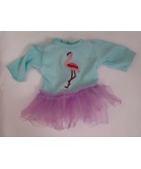 18&quot; Doll Light Teal &amp; Purple Flamingo Tutu Dress - $11.42 CAD