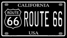Route 66 California Black Novelty Mini Metal License Plate Tag - £11.76 GBP