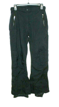 Obermeyer Ski Pants Size 4 Black Lined &amp; Pocketed Adjustable Waistband Insulated - £29.26 GBP