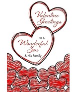 Valentines Greetings To A Wonderful Son &amp; Family- Valentines Greeting Ca... - $51.04 MXN