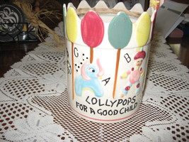 Lollipop/Candy Ceramic Jar-NO LID-No Maker&#39;s Mark-1950&#39;s - $10.00