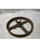 Antique Vintage Flat Belt Pulley 10-1/2&quot; Dia. Industrial Steampunk Decor - €59,74 EUR