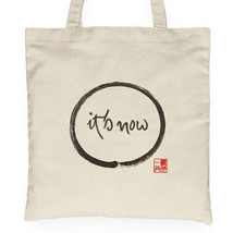 Thich Nhat Hanh Calligraphy Canvas Tote Bag It&#39;S Now Handbag Cotton Wome... - $22.97 CAD