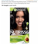 Garnier Nutrisse Nourishing Permanent Haircolor #10 Licorice Black - $20.30 CAD