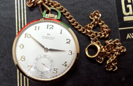 Hamilton Masterpiece 401P Pocket Watch Award for 25 Years of Service At GM 1987 - $449.99
