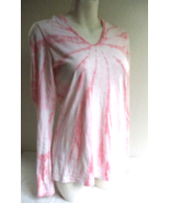 Sundance Womens Pink Tie Dye with Hood Top Soft Cotton Made in USA Shape... - $28.49