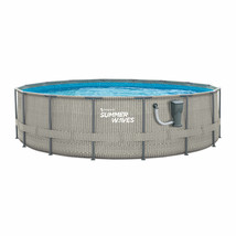 Summer Waves Active 16 Ft x 48 In Above Ground Frame Swimming Pool Set with Pump - £921.22 GBP