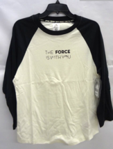 Disney Star Wars Adult XL The Force Is With You Raglan Baseball Shirt 2Q22 - £23.71 GBP