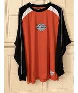 Harley-Davidson Men’s XL Long Sleeve Tshirt Shirt Orange And Navy - $19.99