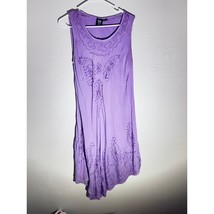 Seven Islands Purple Sleeveless Embroidered Rayon Dress S/M – - $18.81