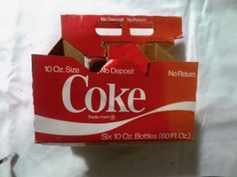 Coca-Cola with Swirl 6 Bottles 10oz Carrier Carton No Deposit No Return ... - £1.19 GBP