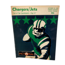 VTG  San Diego Chargers vs NY Jets Program AFL September 28, 1969 Namath - £174.54 GBP