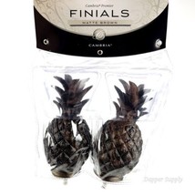 Set Of 2 Cambria Premier Pineapple Finials Matte Brown For Curtin Rod &amp; ... - $19.70