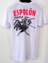El Espolon Tequila Promotional White T-Shirt 50/50 Mens Skeleton &amp; Rooster - $14.80