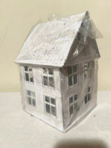 House Candle Cover in Rustic White Tin image 2