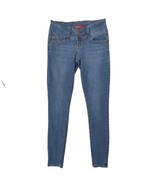 WannaBettaButT YMI Skinny Stretch Denim Blue Jeans Jr Womens size 3 Medium Wash - $22.49