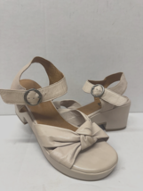 MIZ MOOZ WOMEN&#39;S   LEATHER  HEELED PLATFORM SANDALS IVORY 37EU / 7US  # ... - $39.95