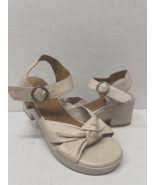 MIZ MOOZ WOMEN&#39;S   LEATHER  HEELED PLATFORM SANDALS IVORY 37EU / 7US  # ... - $39.95