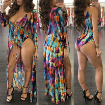 Boutique Women Beachwear Dress Cover Up Kaftan Swimwear Swimsuit Bikini US Stock - £19.17 GBP