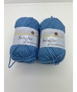 Patternworks Sunapee Yarn lot of 2 skeins  55% Cotton 45% Silk Blue Colo... - £8.78 GBP