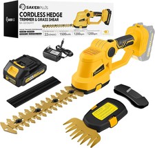 Hedge Trimmer Cordless Grass Shears,22V Electric Shrub Trimmer Handheld ... - $51.99