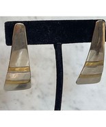 ARTIST SIGNED 925 STERLING SILVER AND BRASS EARRINGS SKY - $46.33