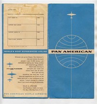  Pan American World Airways Ticket Jacket Travel Documents Required  - £12.46 GBP
