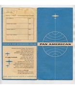  Pan American World Airways Ticket Jacket Travel Documents Required  - £12.51 GBP