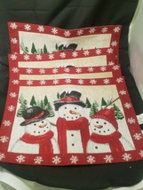 NWT Set Of (4) Christmas Holiday Snowman Tapestry Table Placemat - £23.46 GBP