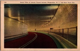 View Of South Tube Lincoln Tunnel Weehawken NJ New York City NY Vintage Postcard - £9.04 GBP