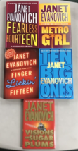 Lot of 5 By Janet Evanovich Hardcover Stephanie Plum Metro Girl Ten Big Ones Fea - £19.78 GBP