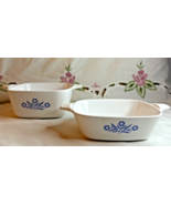 (2) VINTAGE CORNING WARE Cornflower (1) P-43-B 22oz &amp;(1) Petite Pans - P-41 - $15.99