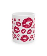 Romantic Kiss Print Ceramic Mug, Perfect for Valentine&#39;s Day Gift, Red K... - $264.67 MXN+