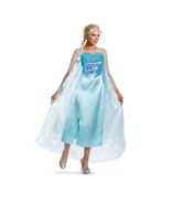 Disney Frozen Elsa Snow Queen Deluxe Blue Glitter Dress Adult Disguise 8... - £49.45 GBP+