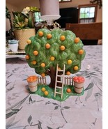 Vintage Plastic Orange Tree And Basket Salt And Pepper Shaker Set - $24.95