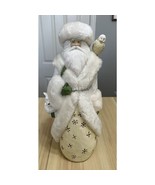 Midwest of Cannon Falls WHITE SANTA W/ OWL &amp; FOX 16&quot; Figurine Fur No Pin... - $54.79 CAD